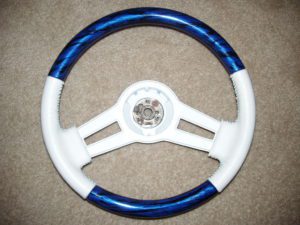 Chevy Monte Carlo 1989 steering wheel Leather wood blue 300x225 1