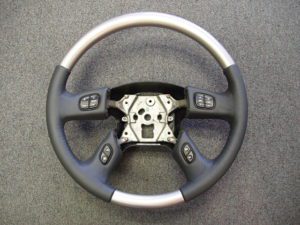 GM 03 Hummer steering wheel Leather wood Pewter graphite1 300x225 1