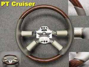 PT Cruiser wood Leather steering wheel With Perf Spokes 300x225 1