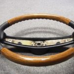 73 Caprice steering wheel Wood Black Leather Angle