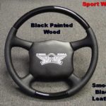 98 02 GM steering wheel Painted Black With Black Lthr
