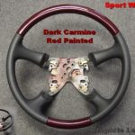 98 02 GM steering wheel Painted Dk Carmine Red