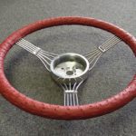 Banjo red ostrich steering wheel angle
