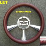 Billet Leather wrapped steering wheel