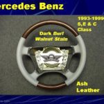 Dark Burl Mercedes steering wheel Ash Leather