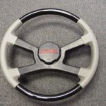 Early GM steering wheel Black Laquer Leather