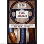 Ford Bronco 1996 Wood Grain Leather Steering Wheel