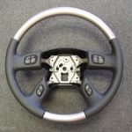 GM 03 chevrolet truck steering wheel Leather wood paint Pewter graphite