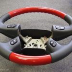 GM 03 steering wheel Victory Red Graphite angle