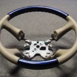 GM chevrolet truck steering wheel Leather wood paint Indego Blue Med Neutral angle