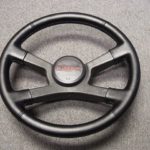 GM steering wheel Early model Black Leather angle