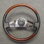 Medium Duty steering wheel Wood Leather 2 Spoke