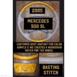 Mercedes 500 SL 2005 Wood Grain Leather Steering Wheel
