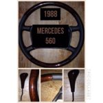 Mercedes 560 1988 Wood Grain Leather Steering Wheel