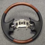 Motorhome F Series steering wheel Walnut Black Ltr