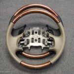 Motorhome Ford F Series steering wheel wood Leather