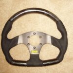 OMP Racing Carbon Fiber steering wheel suede Leather