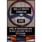 Rolls Royce Corniche 1989 Wood Grain Leather Steering Wheel