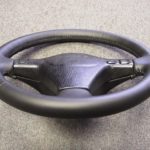 Toyota Supra steering wheel Black Leather Wrap Angle