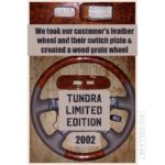 Tundra Limited Edition 2002 Wood Grain Leather Steering Wheel