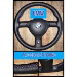 bmw tri color stitch leather steering wheel cover restoration