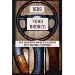 ford bronco 1996 wood leather steering wheel