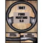 ford mustang 1987 leather steering wheel cover restoration ergonomics
