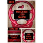 mercedes jeep wagon red marble leather steering wheel interior