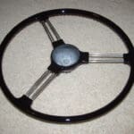 Austin Healey 1955 Steering Wheel Classic Restored to New Leather P8956a