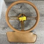 Dodge Ram 1978 Steering Wheel and Visor Classic Restored to New Leather P9364