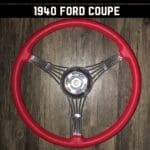 Ford Coupe 1940 Steering Wheel Classic Restored to New Leather P2176