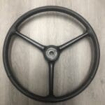 Jeep 1947 Steering Wheel Restored to New Leather P9752