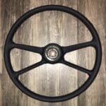 Jeep 1950 Steering Wheel Restored in New Leather P3422