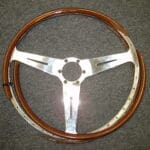 Lamborghini Steering Wheel Classic Restored to New Wood BEFORE PB250113
