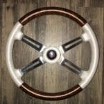 Oldsmobile 442 1974 Steering Wheel Classic Restored to Wood Leather AFTER P2349