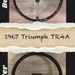 Triumph TR4A 1967 Steering Wheel Classic Restored to New BEFORE AFTER P1556