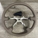 Toyota Land Cruiser 1997 Steering Wheel and Gearshift Knob Restored to New Leather P4252
