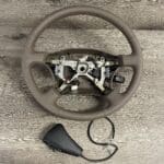 Toyota Land Cruiser 1999 Steering Wheel and Gearshift Knob Restored to New Leather P6817
