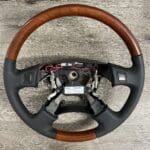 Acura Integra Steering Wheel Restored to New Leather and Wood P4317