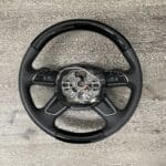 Audi A8 2014 Steering Wheel Restored to New Leather and Wood P3372