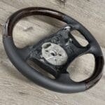 BMW 740i 2001 Steering Wheel Restored to New Leather and Wood P6225