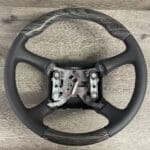 Chevy Astro Van 2000 Steering Wheel Restored to New Leather and Wood P2425