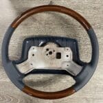 Chevy Caprice 1993 Steering Wheel Restored to New Leather and Wood P3903