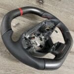 Chevy Corvette Steering Wheel Restored to New Leather and Carbn Fiber P6170