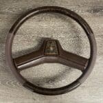 Chevy El Camino 1984 Steering Wheel Restored to New Leather and Wood P7692
