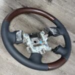 Chevy Silveraod 2013 Steering Wheel Restored to New Leather and Wood P3737