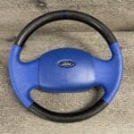 Ford E350 2005 Steering Wheel Restored to New Leather and Added Carbon Fiber P5189