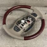 Ford Excursion 2002 Steering Wheel Restored to New Leather and Wood P2916 Copy