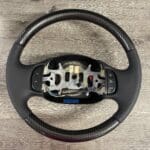 Ford F150 2003 Steering Wheel Restored to New Leather and Added Carbon Fiber P0495