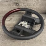 Ford F250 2010 Steering Wheel Restored to New Leather and Wood P5254